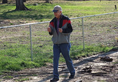 Image: Rex Carey continues the search for unmarked graves in an effort to ensure the loved ones buried at Hughes Cemetery will not be forgotten.