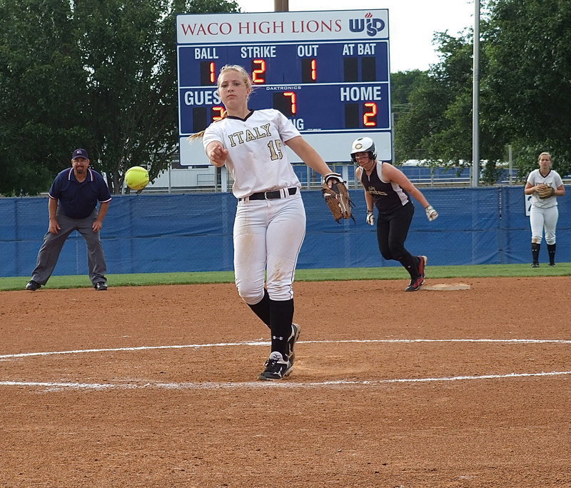 Image: Sophomore pitcher Jaclynn Lewis will take over in the circle for the Lady Gladiators as the team’s main weapon from the mound. Lewis saw time as a freshman throughout the 2012 season which included a playoff run that landed Italy into the regional finals against eventual State Champion Crawford.