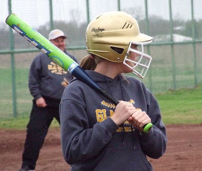 Image: JV Lady Gladiator Hannah Washington is all softball in the batter’s box.