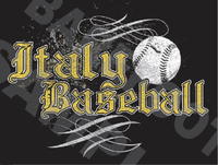 Image: A close-up view of the 2013 Italy Baseball shirt design.