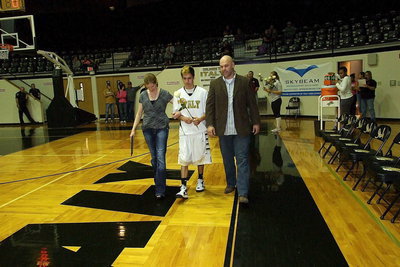 Image: Congratulations to senior Kelvin Joffre who is introduced along with his father, IHS principal Lee Joffre and his wife Cassie.