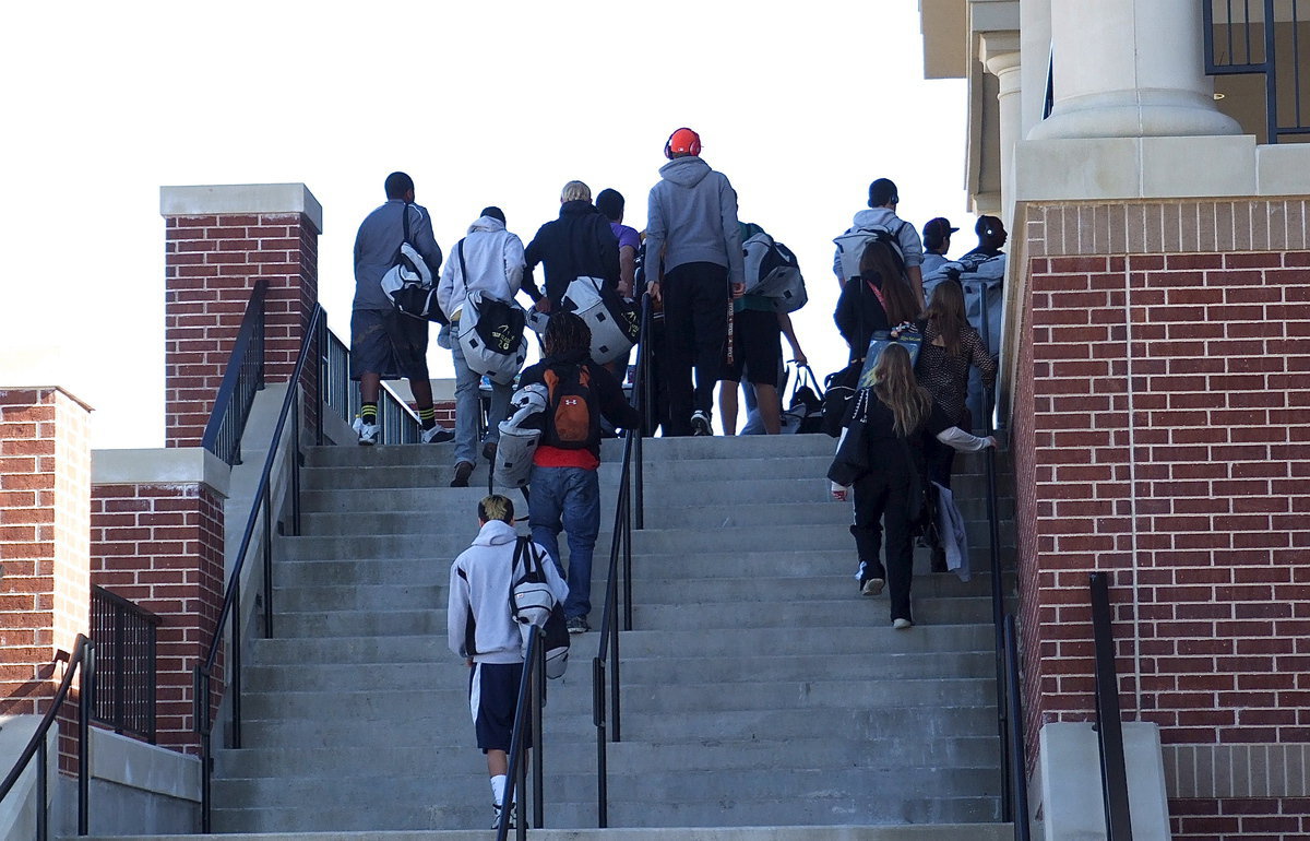 Image: The Gladiators have climbed their way into the playoffs as they enter Richards Arena for a pre-playoff scrimmage against Olney.