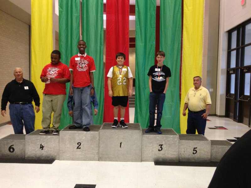 Image: Proud as can be is #22 Mikey South after being awarded his 1st place gold medal.