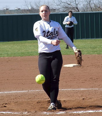 Image: Sophomore pitcher Jaclynn Lewis made it look easy throughout the tournament striking out one batter after another. Despite being ill on Saturday, Lewis toughed it out to lead Italy to a 9-0 win over Terrell and then gave the Lady Gladiators a chance during a 3-2 loss in the finale against 2A Scurry.