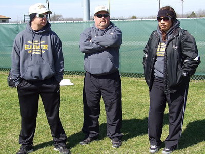 Image: Lady Gladiator Softball’s coaching staff includes Michael Chambers, Head Coach Wayne Rowe and Tina Richards.