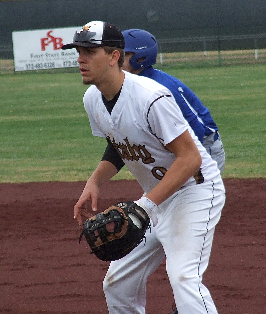 Image: Cole Hopkins(9) wants the win against Whitney but the Wildcats hang on for a 9-8 victory.