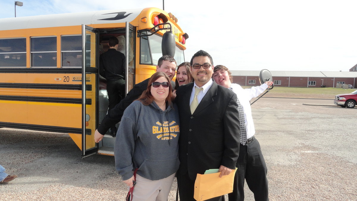 Image: Happy band directors — Erika Miller and Jesus Perez