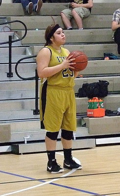Image: Italy Lady Gladiator junior Monserrat Figueroa(25) pulled in 2nd Team All-District honors this season in District 14-1A.