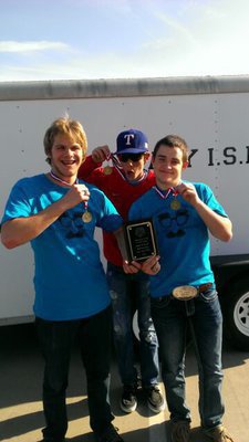 Image: Gus Allen, Ty Windham and Hayden Woods show off their new bling (All Star Cast Medals)!