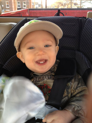 Image: Baby James Bradley is excited about the upcoming Walk for Wishes.