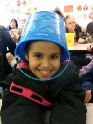 Image: Marisol Guerrero (3rd grade) was sporting her pretty blue basket with poise and a beautiful smile.