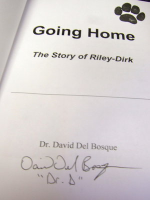 Image: Dr. Del Bosque signed the book and will personalize it for your child.
