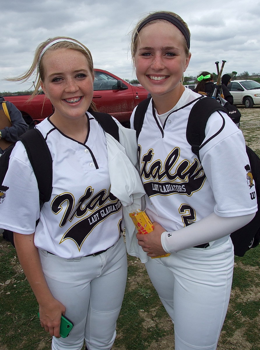 Image: Shield carryings sisters Hannah Washington(6) and Madison Washington(2) are proud of their team’s success.