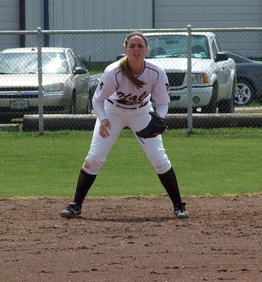 Image: Shortstop Madison Washington(2) digs in for the battle.