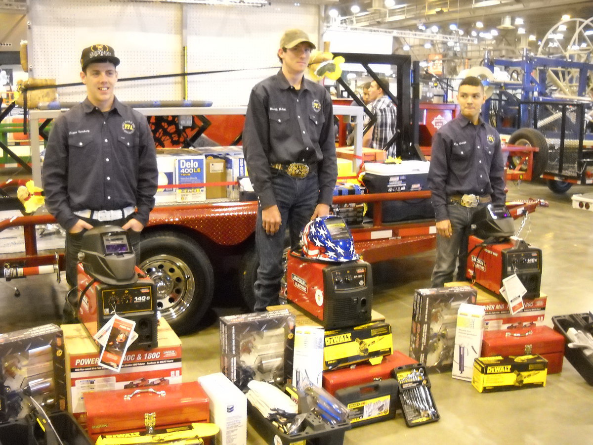 Image: (L-R) Logan Sprabary, Russel Helms and Case Garza with their prizes.