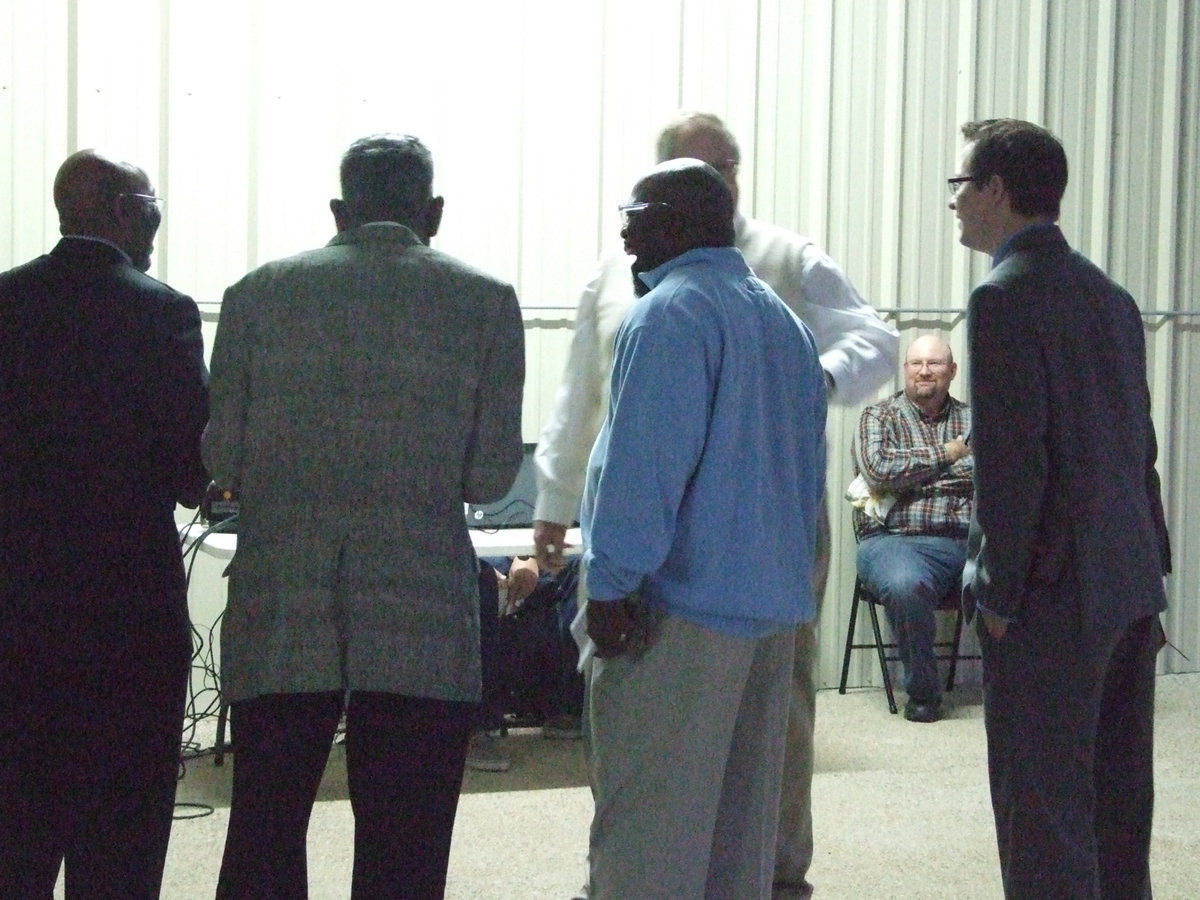 Image: The ministers participating with the Italy Ministerial Alliance gather before the Sunrise Service Easter morning.