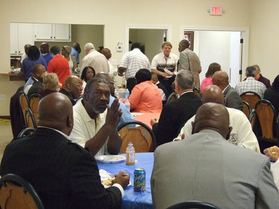 Image: The fellowship hall at the new Mt. Gilead Missionary Baptist Church held the breakfast crew.