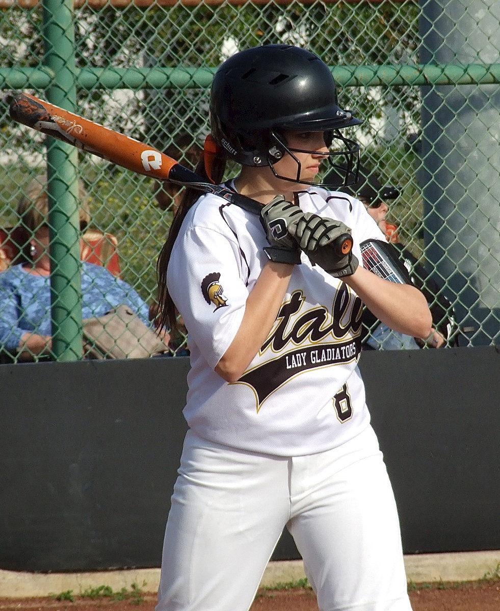 Image: Senior Morgan Cockerham(8) is relentless when it comes to getting on base.