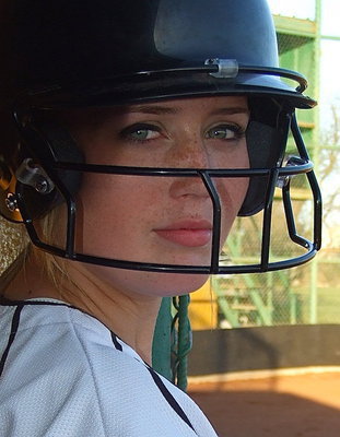 Image: Freshman Hannah Washington(6) looks ready to bat.