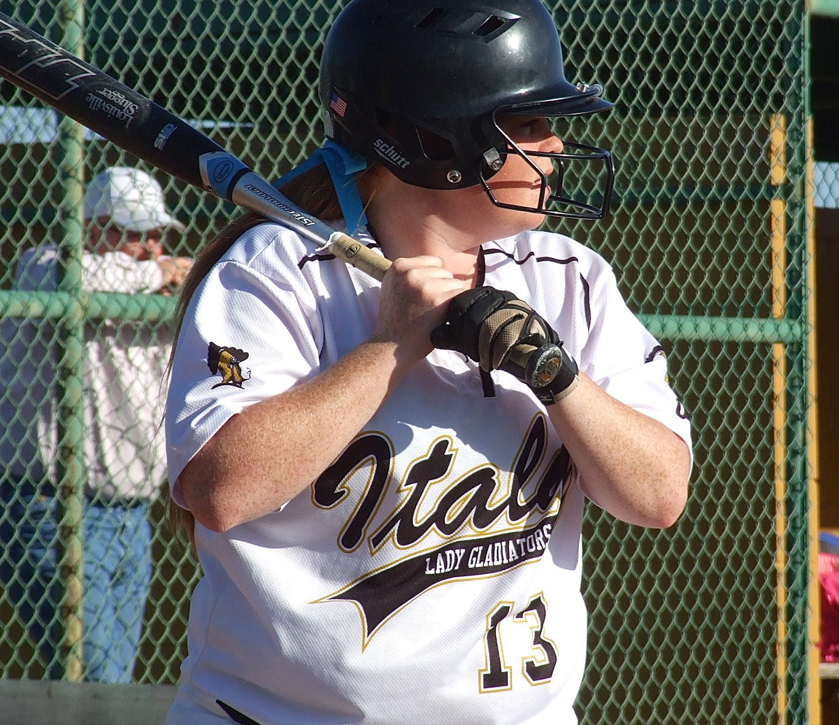 Image: Senior Katie Byers(13) is a hitter for the Lady Gladiators.