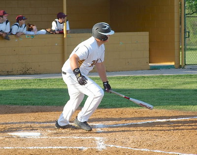 Image: Stepping up to the plate is junior Kevin Roldan(16) who blasted in 4 RBIs off a pair of doubles for Italy against Waxahachie Faith Family.