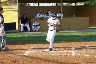 Image: Senior Caden Jacinto(2) puts the first run on the board for Italy.