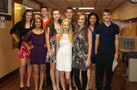 Image: A few of the Italy National Junior Honor Society’s retiring members pose in the hallway including: (L-R) Lillie Perry, Ashlyn Jacinto, Ty Windham, Amber Hooker, Britney Chambers, Ryan Connor, Jozie Perkins, Julissa Hernandez and Levi McBride. Not pictured are: George Galvan, Adrianna Martinez, Andrea Munoz and Samantha Owens.