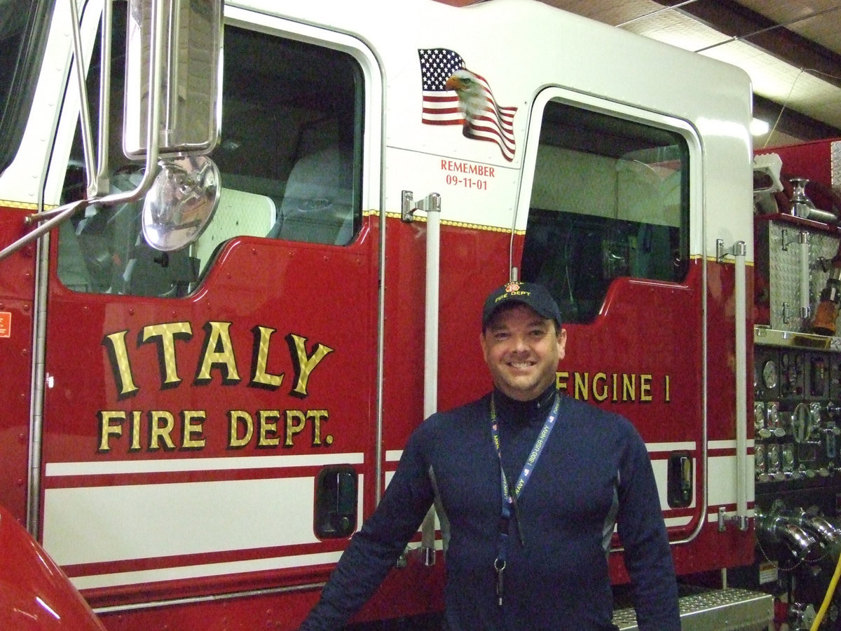 Image: Paul Cockerham stands proudly by Italy’s engine.