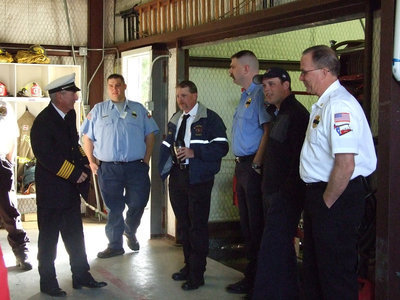 Image: Chief Donald Chambers addresses the assembled first responders.