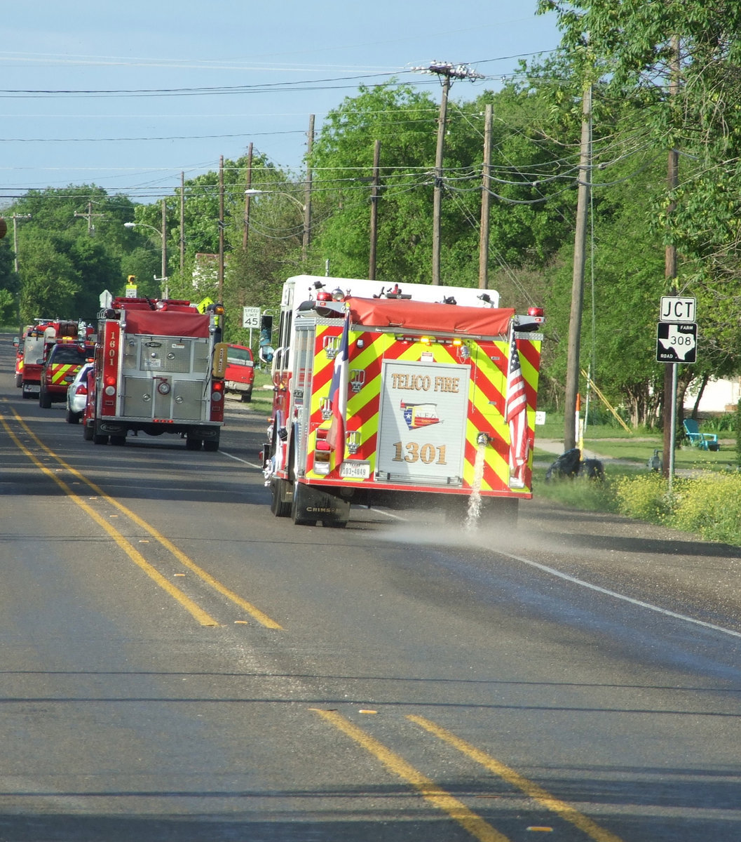 Image: This group was a small part of the long procession on I-35S.