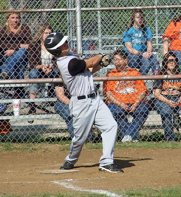 Image: Senior Chase Hamilton(10) rockets a double into Avalon’s outfield.