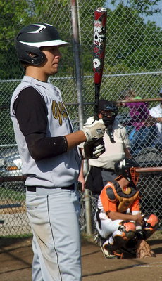 Image: Cole Hopkins(9) just moments before going yard against Avalon.