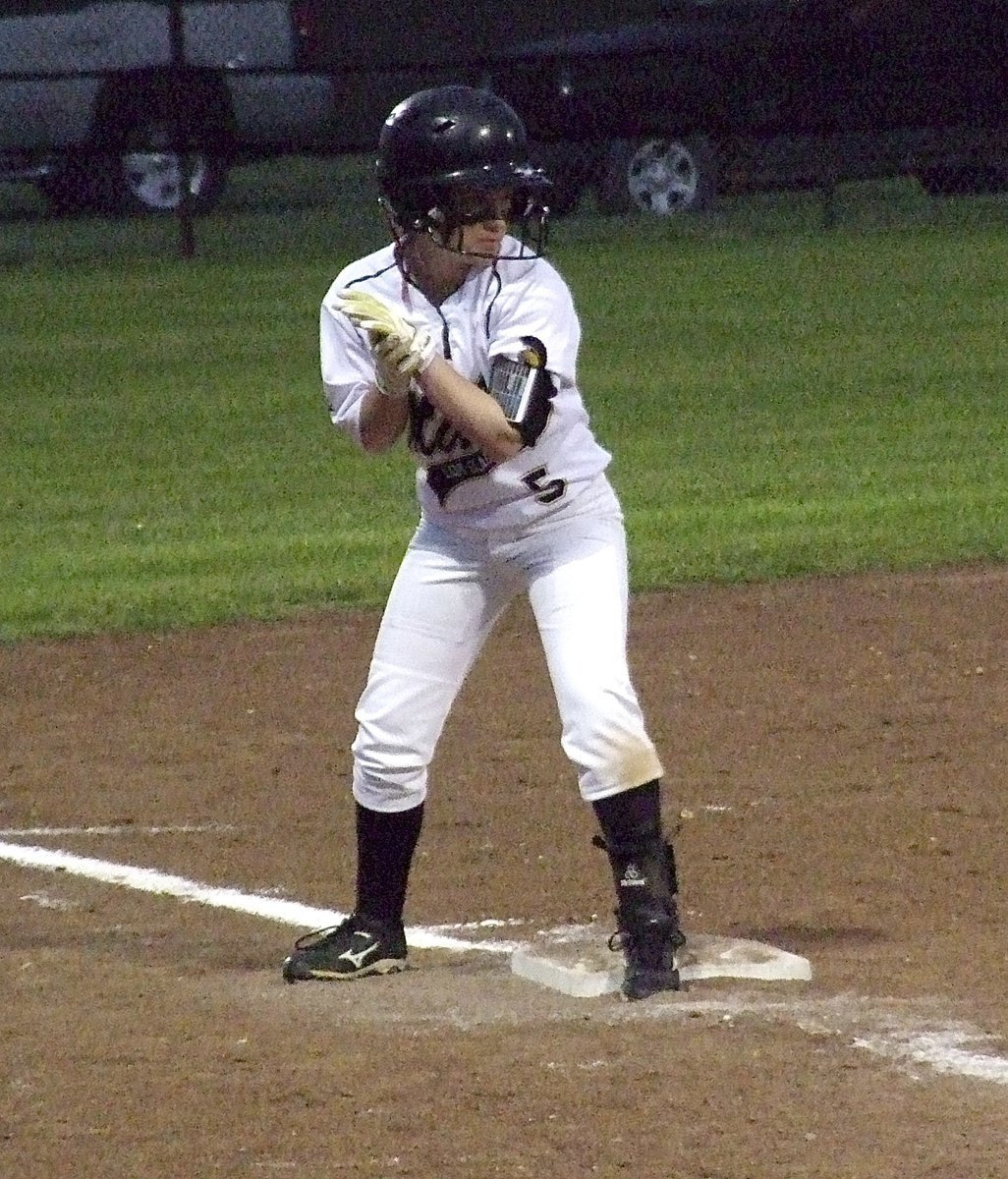 Image: Masterminding an Italy comeback is Tara Wallis(5) who makes it home to tie Mildred 2-2 in the bottom of the fifth-inning.