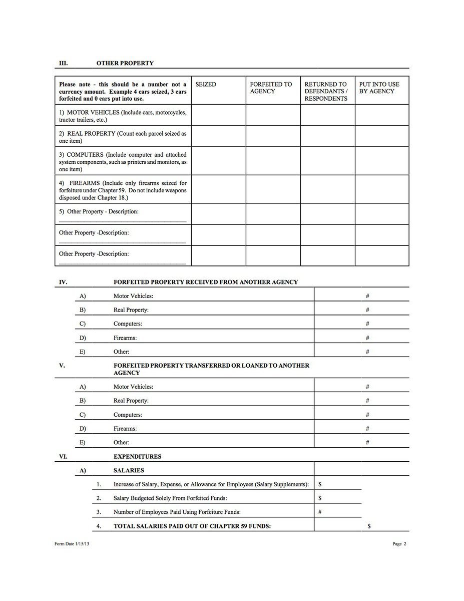 Image: Asset Forfeiture Report – page 2