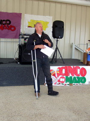 Image: Chief Hill explaining about our Cinco De Mayo celebration.