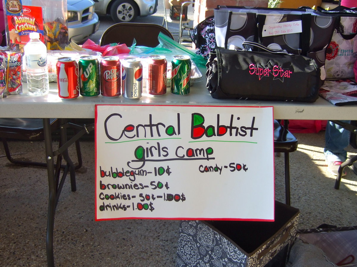 Image: Central Baptist had a booth to help raise money for camp.