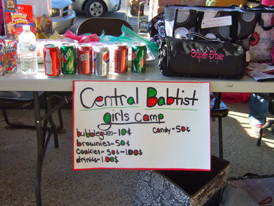 Image: Central Baptist had a booth to help raise money for camp.