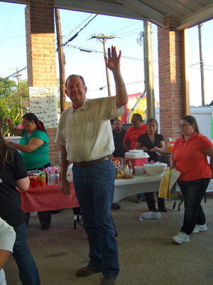 Image: James Hobbs (mayoral candidate) greets everyone at the Cinco de Mayo celebration.