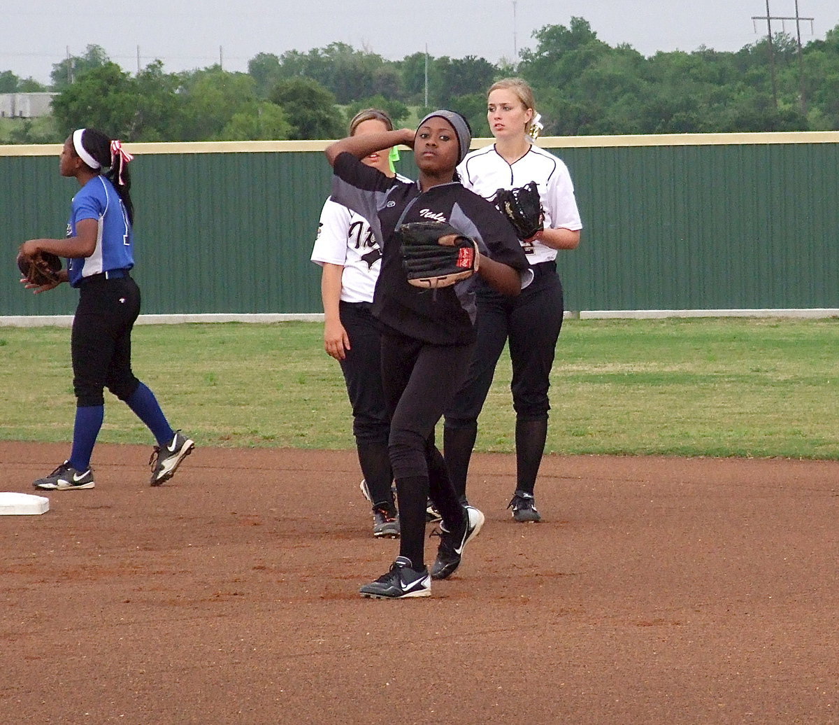 Image: Italy’s K’Breona Davis during the pre-game.