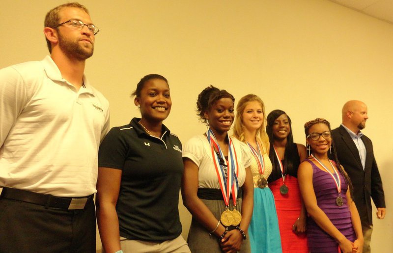 Image: The Lady Gladiators State UIL 1A Track and Field participants and coaches