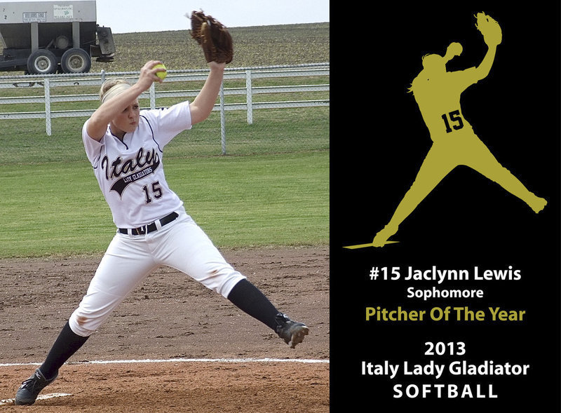 Image: Sophomore Jaclynn Lewis was named the district’s Pitcher of the Year.