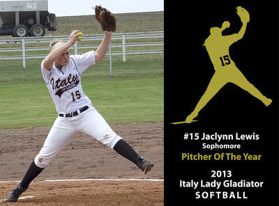 Image: Sophomore Jaclynn Lewis was named the district’s Pitcher of the Year.