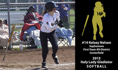 Image: Sophomore Kelsey Nelson was awarded First Team All-District.