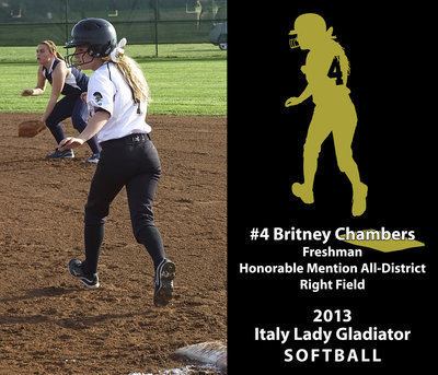 Image: Freshman Britney Chambers was awarded Honorable Mention All-District.