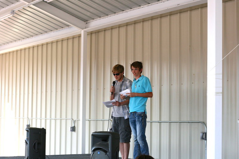 Image: Emcees Gus Allen and Ty Windham bring a smile to the audience.