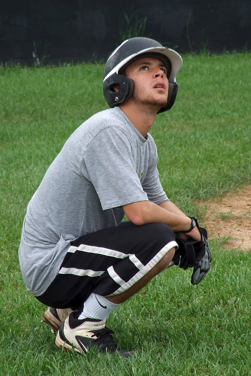 Image: Caden Jacinto watching a popup take flight.