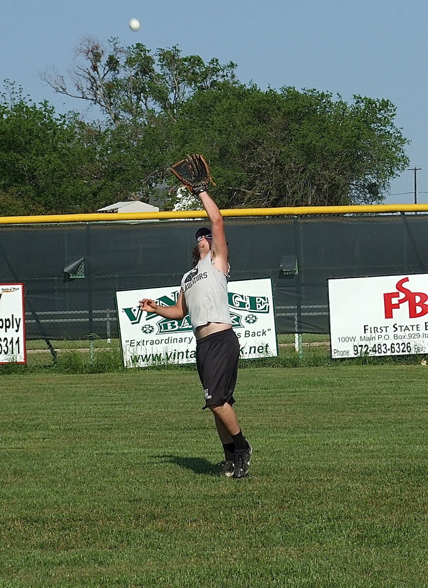 Image: Kyle Fortenberry gets under another fly ball.