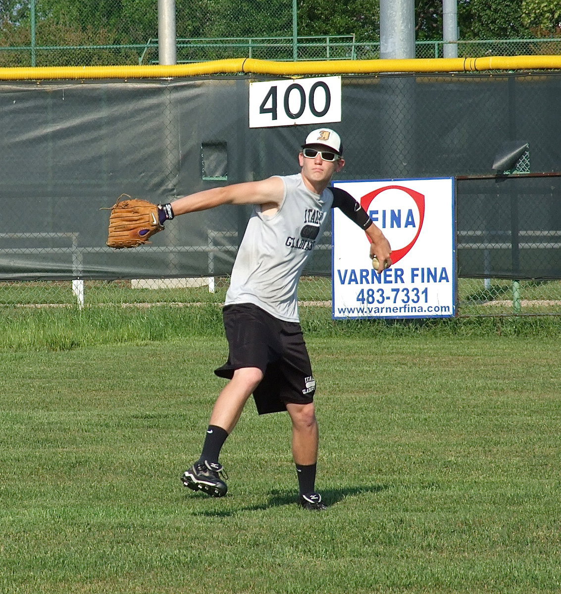 Image: Cody Boyd throws the ball back in.