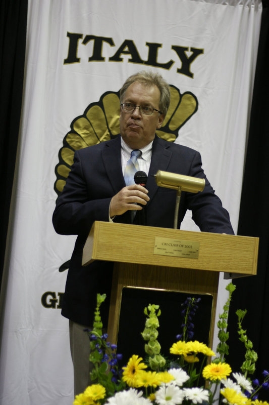 Image: Mr. Bassett thanked the School Board and Faculty for coming as well as the students and their families.