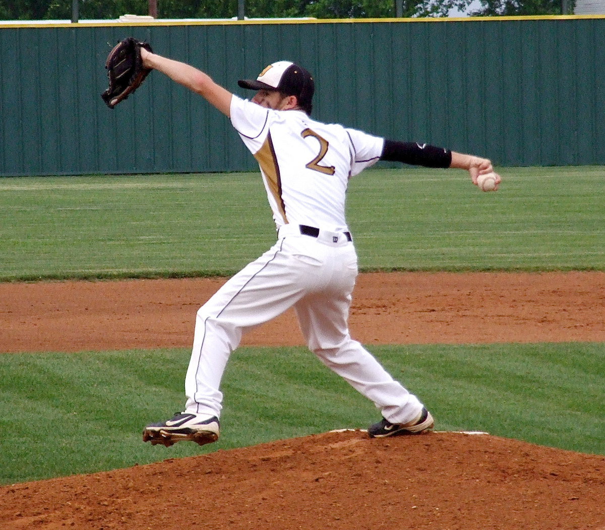 Image: Senior pitcher Caden Jacinto only allowed 5 hits to Italy’s 4 hits but that was enough for Trenton to get the 2-0 win.